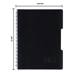 Navneet HQ | Five Subject Wiro Bound NoteBook Diary | 14.8x21 cm | Single Line | 300 Pages | Black