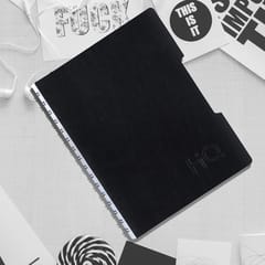 Navneet HQ | Five Subject Wiro Bound NoteBook Diary | 14.8x21 cm | Single Line | 300 Pages | Black