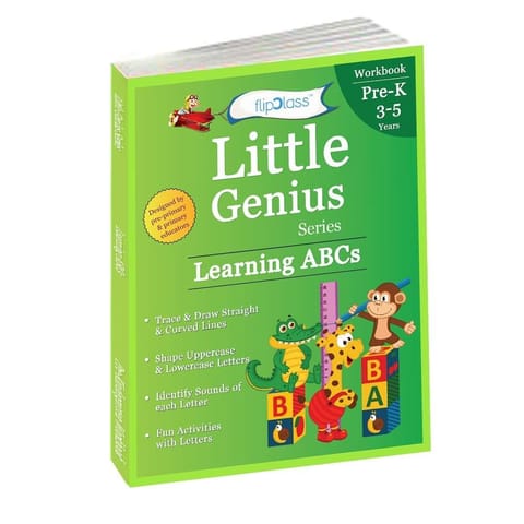flipClass Little Genius Learning ABC's Pre-Kindergarten Workbook - English