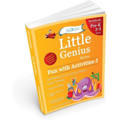 flipClass Little Genius Fun With Activities Pre-Kindergarten Workbook - English