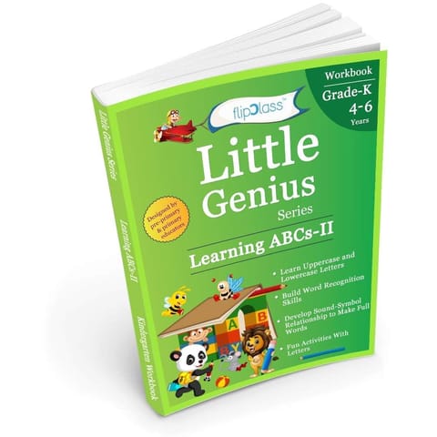 flipClass Little Genius Learning ABCs 2 Kindergarten Workbook - English