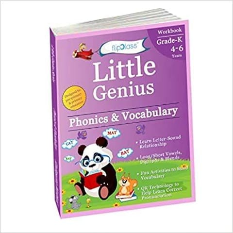 flipClass Little Genius Phonics & Vocabulary 2 Kindergarten Workbook - English