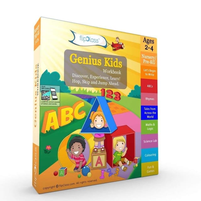 flipClass Genius Kids Worksheets - Nursery, Pre-KG And Montessori