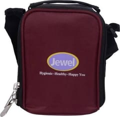 Jewel Luncheon 3 Plastic Box with Lunch Bag - Maroon 3 Containers Lunch Box  (750 ml)