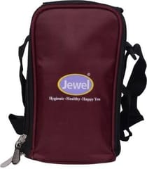Jewel Luncheon 4 Plastic Box with Lunch Bag - Maroon 4 Containers Lunch Box  (1000 ml)