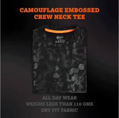 All Day Wear Camo Embossed Tee