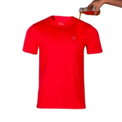 Pack of 3 Zero Stain Crew Neck 100% Premium Cotton T-shirts (Maroon, Salmon Red & Green)