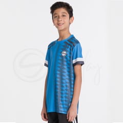Activate - All Day Wear Blue With Black Stripes Tee