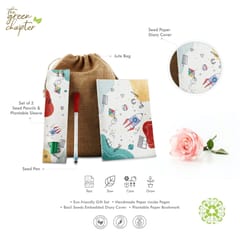 The Green Chapter Eco-Friendly Plantable Diary Pens Pencils Stationery Kit