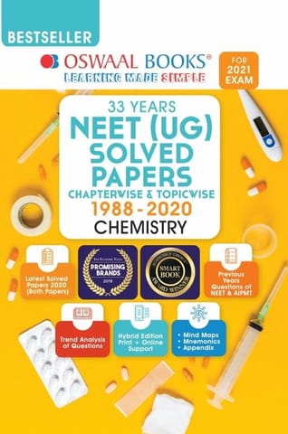 Oswaal NEET (UG) Solved Papers Chapterwise & Topicwise Chemistry Book (For 2021 Exam)