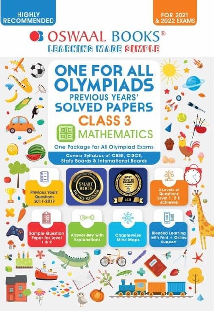 One for All Olympiad Previous Years Solved Papers, Class-3 Mathematics Book (For 2021-22 Exam)
