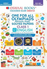 One for All Olympiad Previous Years Solved Papers, Class-1 English Book (For 2022 Exam)