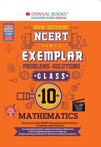 Oswaal NCERT Exemplar (Problems - solutions) Class 10 Mathematics Book (For 2022 Exam)
