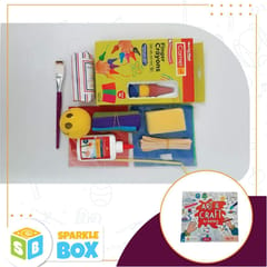 Sparklebox 6 In 1 DIY Art and Craft Fun Learning Educational Kit & Book for Kids (Grade-Nursery) | Volume 1 | For Age 3-4 Years |Perfect Art and Craft Learning Activities | Drawing, Paining, Music and Theatre |Includes Paper Crafts, Child-Safe Scissor and Glue | Gift for Boys & Girls