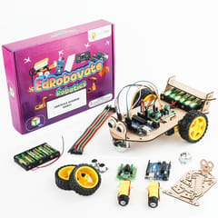 Sparklebox DIY Obstacle Avoiding Robot Kit | Ideal Gift for Kids of Age 10 Years and Above | Robotic Kit For Kids | Stem Education Learning Kit.