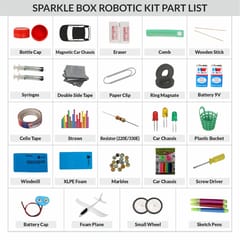 Sparklebox DIY Robotics Kit |Grade 3| 21 Experiments | Gift for Age 8 Years and Above | STEM based Learning Kit for Science and Robotic Projects For Kids.