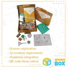 Sparklebox Science Experiment educational toy Kit Grade 5 | Age 9 Years and Above | 25 Experiments for STEM TOY Learning with Activity Manual | for CBSE, ICSE & State |DIY Science Lab | QR Code for Video Explanation.