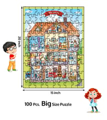 Pegasus Games & Puzzles My Home - Book + 100 Pieces Jigsaw Puzzle