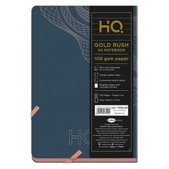 Navneet HQ | Gold Rush Attractive Design Case Bound Notebook Diary| A5 - 14.8 cm x 21 cm | Single Line |192 Pages