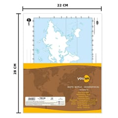 World Geographical Plain Maps Sheets | 22 cm x28 cm | 100 Sheets| Pack of 1 | VT21579-1