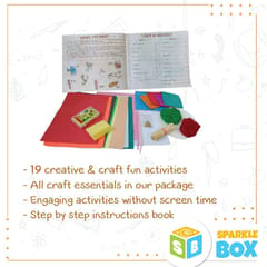 Sparklebox 6 In 1 DIY Art and Craft Fun Learning Educational Kit & Book for Kids (Grade 3) | Volume 1 | Age 8 Years and Above|Perfect Art and Craft Learning Activities | Drawing, Paining, Music and Theatre |Includes Paper Crafts, Child-Safe Scissor and Glue | Gift for Boys & Girls