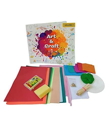 Sparklebox 6 In 1 DIY Art and Craft Fun Learning Educational Kit & Book for Kids (Grade 1) | Volume 1 | Age 6 Years and Above|Perfect Art and Craft Learning Activities | Drawing, Paining, Music and Theatre |Includes Paper Crafts, Child-Safe Scissor and Glue | Gift for Boys & Girls