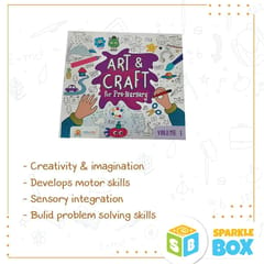 Sparklebox 6 In 1 DIY Art and Craft Fun Learning Educational Kit & Book for Kids (Grade-PreNursery) | Volume 1 | For Age 3 Years |Perfect Art and Craft Learning Activities | Drawing, Paining, Music and Theatre |Includes Paper Crafts, Child-Safe Scissor and Glue | Gift for Boys & Girls