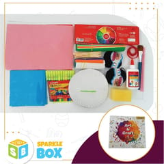 Sparklebox 6 In 1 DIY Art and Craft Fun Learning Educational Kit & Book for Kids (Grade K1) | Volume 1 | Age 4 Years and Above|Perfect Art and Craft Learning Activities | Drawing, Paining, Origami, Music and Theatre |Includes Paper Crafts, Child-Safe Scissor and Glue | Gift for Boys & Girls