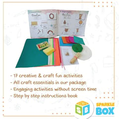 Sparklebox 6 In 1 DIY Art and Craft Fun Learning Educational Kit & Book for Kids (Grade K1) | Volume 1 | Age 4 Years and Above|Perfect Art and Craft Learning Activities | Drawing, Paining, Origami, Music and Theatre |Includes Paper Crafts, Child-Safe Scissor and Glue | Gift for Boys & Girls